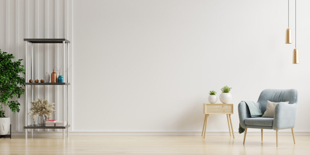 A clean living room space