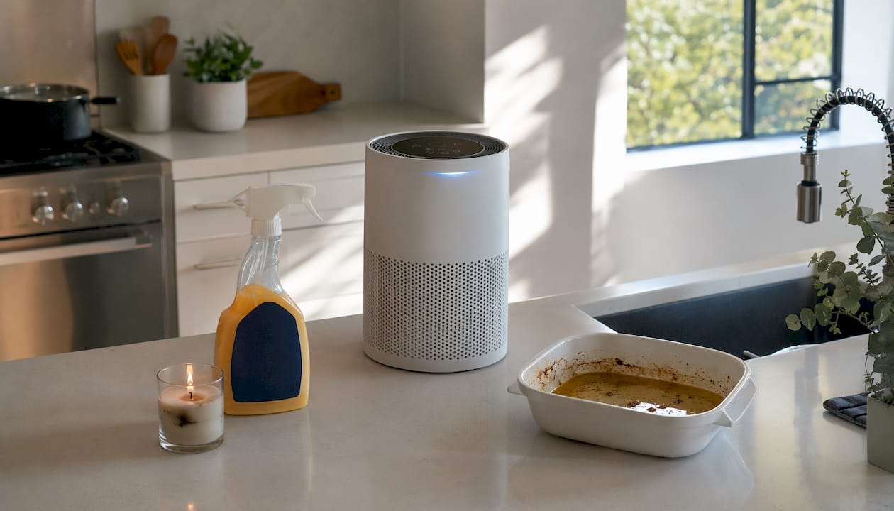 Indoor pollutant sources near air purifier