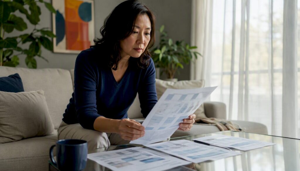 Person researching air purifier alternatives at home desk